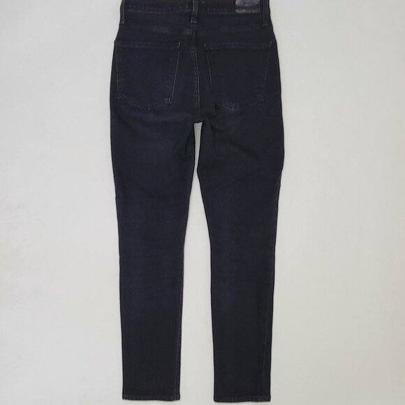 COH Olivia High Rise Exposed Button Slim Ankle Jean in Licorice Black - Picture 4 of 13